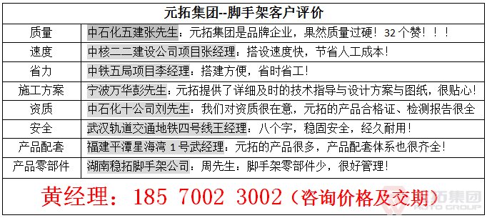 腳手架種類大全，2016版本